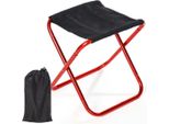 Inf Sgabello Pieghevole Ultraleggero: Sedile Da Campeggio Portatile In Tessuto Oxford Rosso