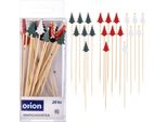 Orion | Spiedini Da Cocktail - In Bambù - 20 Pezzi - 13 Cm - Per Spuntini - Motivo Albero Di Natale