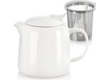 Orion | Teiera Con Inserto Per Colino - 650 Ml - Porcellana E Acciaio Inox - Bollitore Per Tè Sfuso - Lavabile In Lavastoviglie