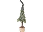 Clayre & Eef Mini Albero Di Natale Artificiale Ø 13X50 Cm Legno Verde