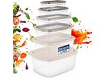 Orion | Set Di Contenitori Per Alimenti - Con Coperchio E Guarnizione - 6 Pezzi - Contenitori Per Alimenti - Lavabili In Lavastoviglie - Da 225 Ml A 3 Litri