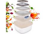 Orion | Set Di Contenitori Per Alimenti - Con Coperchio E Guarnizione - 6 Pezzi - Contenitori Per Alimenti - Lavabili In Lavastoviglie - Da 275 Ml A 3,2 Litri