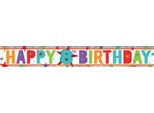 Amscan - Bandiera Con Disegno Olografico, Lamina, 8° Compleanno SG38937 (Taglia Unica) (Multicolore)