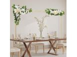 Arco Da Tavolo Vevor, Regolabile Da 711,2-2489,2 Mm Di Lunghezza E 330,2-1066,8 Mm Di Altezza, Barra Di Decorazione Da Tavolo Con Accessori Floreali, Cornice Dorata Per Palloncini Per Matrimonio, Compleanno E Decorazioni Natalizie