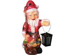 Figura Di Babbo Natale Statua Decorazione Luminosa Esterna Babbo Natale Scultura 32Cm Nuovo