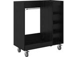 Vidaxl Armadio Da Golf Con Ruota Uni Look Rovere Nero 65 X 45 X 98 Cm