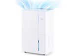 Deumidificatore Costway 40 L/Giorno, Deumidificatore Silenzioso Con 3 Modalità, Timer 24 Ore Su 24, Display A Led, Blocco Di Sicurezza Per Bambini E Tubo Di Scarico, Deumidificatore Su Rotelle