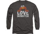 Sesame Street - Maglietta "Love Monster"" Per Uomo/Donna Unisex, Manica Lunga TV27077 (M) (Carbone)"