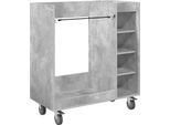 Vidaxl Armadio Da Golf Con Ruota Uni Grigio Cemento 90 X 45 X 98 Cm