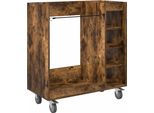 Vidaxl Armadio Da Golf Con Ruota Uni In Rovere Fumé 65 X 45 X 98 Cm
