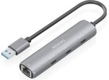 Aisens ASUC-4P037-GR, Cavo, Usb 3.2 Gen 1 (3.1 Gen 1) Type-A, 10,100,1000 Mbps, Ieee 802.3, Ieee 802.3Ab, Ieee 802.3U, ŠEdá, Usb