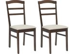 Vidaxl Sedia Da Pranzo 2 Pezzi Marrone Chiaro E Legno Massiccio Chiaro
