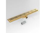 Webo Rvs Douchegoot Completo Mat Goud Con Scarico In Ingresso Flens-70Cm