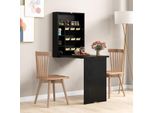 Costway Tavolo Pieghevole A Parete Con Spazio Di Archiviazione, Tavolo Pieghevole A Parete, Tavolo Pieghevole A Parete Salvaspazio, Tavolo Da Pranzo Per Sala Da Pranzo Soggiorno (Nero)