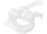 Nastro Di Raso, Bianco, 2,2 Metri, Per Fiori Artificiali, Torta, Capelli, Regalo, Decorazione