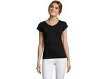 Sols - T-Shirt "Moon"" Con Scollo A V Per Donna LT1485 (M) (Nero)"