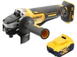 Smerigliatrice Angolare A Batteria Dewalt Dcg 406 N 18 V 125 Mm Brushless + 1X Batteria 5,0 Ah - Senza Caricabatteria