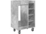 Vidaxl Armadio Da Golf Con Ruote Uni Concrete Grey 65 X 45 X 98 Cm