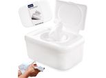 Orion | Dispenser Per Fazzoletti Inumiditi - Bianco - 18,5X13X8 Cm - Scatola Per Fazzoletti - Coperchio Con Sportello