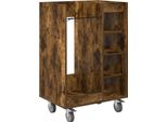 Vidaxl Armadio Da Golf Con Ruota Uni In Rovere Fumé 65 X 45 X 98 Cm