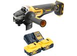 Smerigliatrice Angolare A Batteria Dewalt Dcg 406 P2 18 V 125 Mm Brushless + 2 Batterie Da 5,0 Ah + Caricabatteria