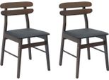 Vidaxl Sedia Da Pranzo 2 Pezzi Marrone Chiaro E Nero In Legno Massiccio