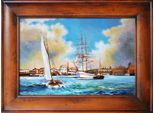 Pittura Porto Di Venezia Dipinto A Mano Nave Olio Quadro Dipinti Ad Olio Cornice Immagini 05310