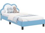 Vidaxl Struttura Letto Per Bambini Con Testiera Con Testiera Blu 90 X 190 Cm Pu