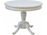 Casa Padrino Tavolo Da Pranzo Barocco Bianco / Oro 100-140 Cm - Mobili Da Sala Da Pranzo Barocchi