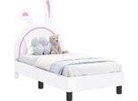 Vidaxl Struttura Letto Per Bambini Con Testiera Con Testiera Bianca 70 X 140 Cm Pu