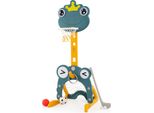Costway Canestro Da Basket 4 In 1 Per Bambini, Supporto Per Pallacanestro Regolabile In Altezza Con Canestro, Porta Da Calcio, Lancio Di Anelli, Golf, Palline E Mazza Da Golf, Per Bambini 3+Verde