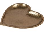 Clayre & Eef Decorazione Ciotola Cuore 14X14X2 Cm Alluminio Color Oro