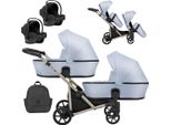 Kunert Brav Duo 3In1 In Ecopelle Con Telaio Azzurro E Champagne