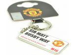 Portachiavi Manchester United Fc Official Football Street Sign BS163 (Taglia Unica) (Bianco/Rosso)
