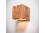 Lampada Da Parete In Legno A Forma Di Cubo, Orientabile Verso L'alto E Verso Il Basso, E27 "Cubet"""