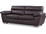 Divano In Pelle Ricostituita E Pvc "Dallas"" - 210 X 88 X 90 Cm - 3 Posti - Cioccolato"