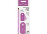 Faber-Castell 111677 FABER-CASTELL Set Da Scrittura Jumbo Grip Sparkle Pearl, Rosa