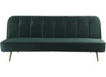Divano Letto In Velluto "James"" - 180 X 83 X 75 Cm - 3 Posti - Verde Scuro"