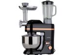 Klarstein Knetmaschine Küchenmaschine mit Fleischwolf, 1800W Teigmaschine Klein, 6 Stufen, Schneebesen Rühr- & Knethaken, Planetenrührwerk, Rührmaschine mit Mixer, Küchenmaschinen mit 5L Schüssel