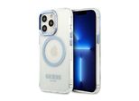 Guess Guhmp13Lhtrmb Custodia Rigida Per Iphone 13 Pro / 13 6.1 Blu/Blu Profilo In Metallo Magsafe