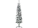 The Living Store Mezzo Albero Di Natale Artificiale Con Neve Slim 150 Cm
