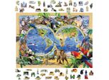 Puzzle In Legno Mappa Del Regno Animale 1000 Pezzi