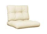 Vidaxl Cuscino Pallet 2 Pezzi. Tessuto Crema