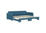 Syfax™ Divano Letto Con Letto Estraibile Blu 90X200 Cm In Velluto