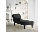 Vidaxl Chaise Longue Con Bracciolo Destro In Tessuto Nero