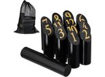 Relaxdays Black Kubb Viking Gioco Con Borsa