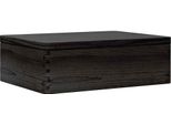 Vidaxl Scatola Di Legno Con Coperchio Nero 40X30X13 Cm In Legno Di Pino Massiccio
