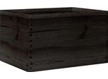 Vidaxl Scatola Di Legno Con Maniglie Nera 40X30X23 Cm In Legno Di Pino Massiccio