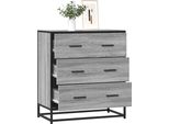 Maison Exclusive - Credenza Grigio Sonoma 68X35X76 Cm Materiale Ligneo E Metallo
