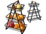 Cesto Di Frutta Cesto Impilabile Cesto A 3 Livelli Per Frutta Krisberg Kr-2708